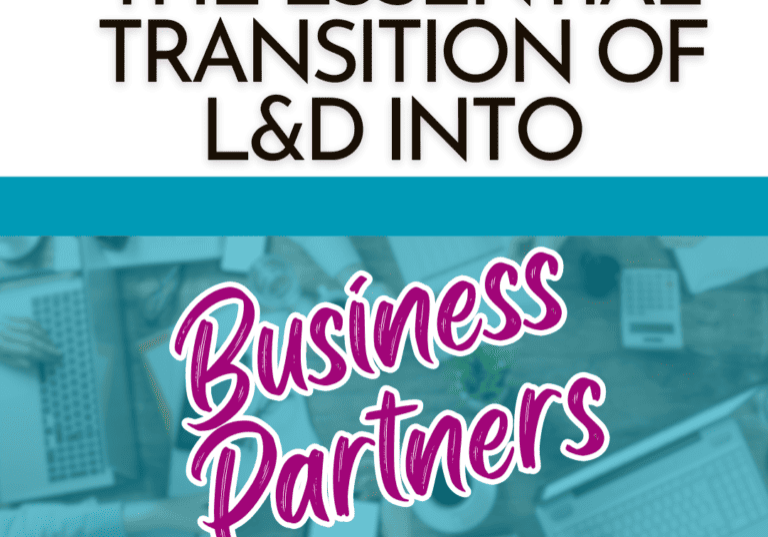 The essential transistion to business partners